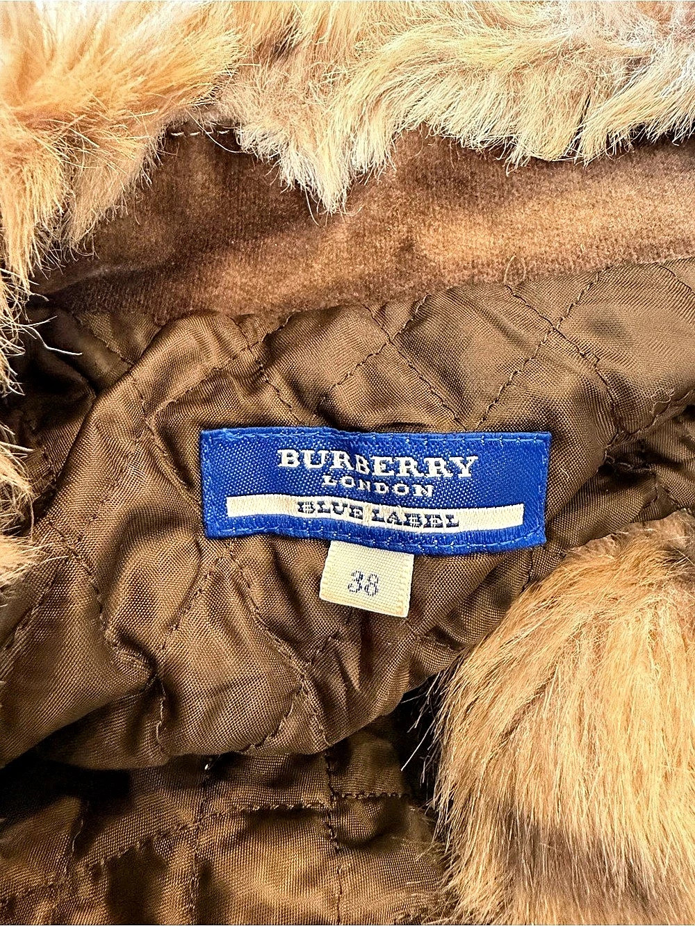 Burberry Brown Shearling-Trim Jacket - Picture 3 of 11